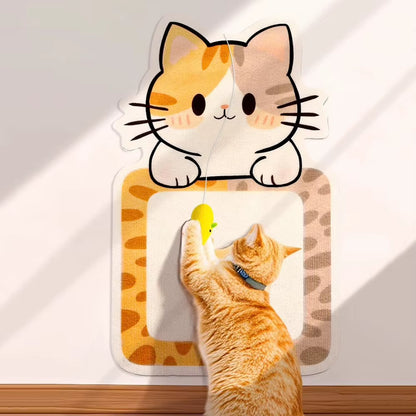 Self-Adhesive Wall-Mounted Cat Scratching Mat - Felt Cat Scratch Pad and Toy for Cats