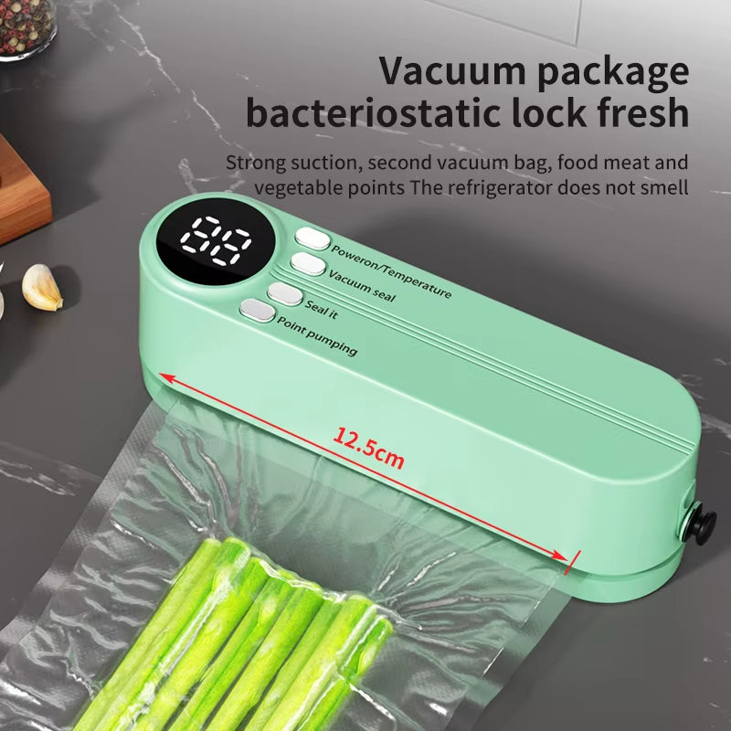 Compact Wireless Automatic Vacuum Sealing Device for Home Food Preservation
