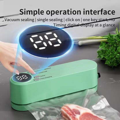 Compact Wireless Automatic Vacuum Sealing Device for Home Food Preservation
