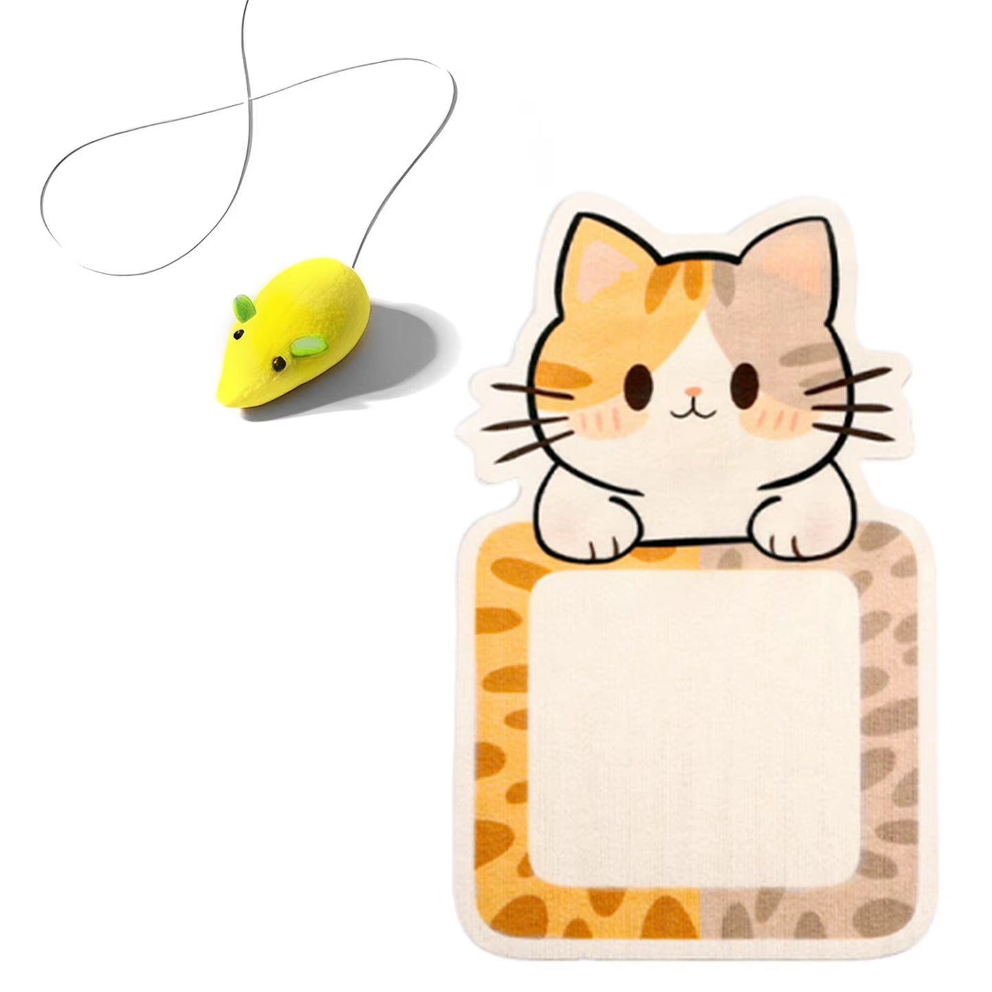 Self-Adhesive Wall-Mounted Cat Scratching Mat - Felt Cat Scratch Pad and Toy for Cats
