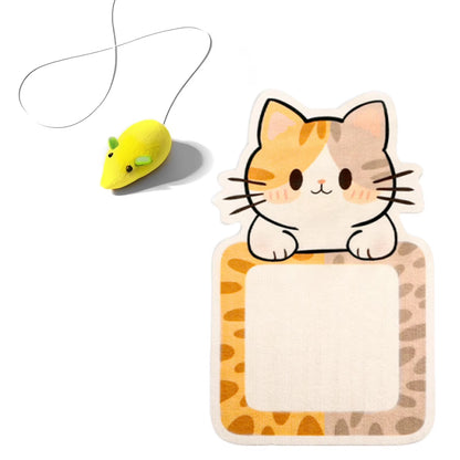 Self-Adhesive Wall-Mounted Cat Scratching Mat - Felt Cat Scratch Pad and Toy for Cats